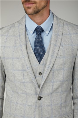  Light Grey Blue Check Jacket