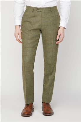  Green Heritage Check Slim Fit Trousers