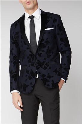  Navy Rose Slim Blazer