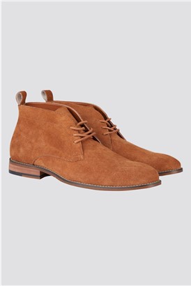 Jeff Banks Tan Brown Suede Chukka Boots Suit Direct