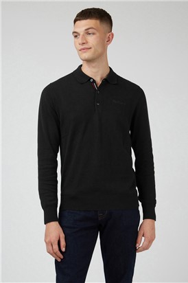   Long Sleeve Knitted Polo