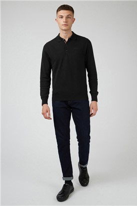   Long Sleeve Knitted Polo