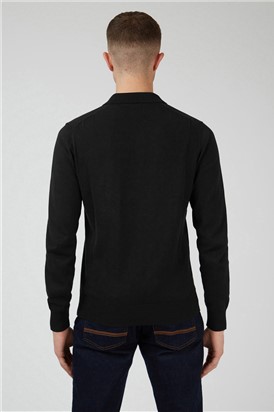   Long Sleeve Knitted Polo