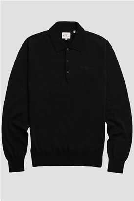   Long Sleeve Knitted Polo