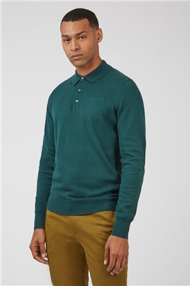  Long Sleeve Knitted Polo Shirt