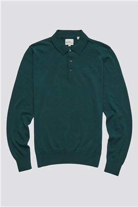  Long Sleeve Knitted Polo Shirt