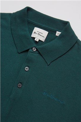  Long Sleeve Knitted Polo Shirt