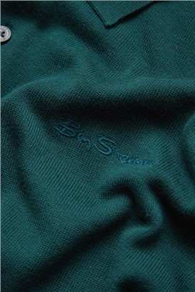  Long Sleeve Knitted Polo Shirt