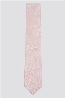  Dusky Pink Tonal Floral Tie & Hank Set