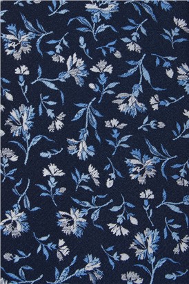  Navy Small Floral Tie