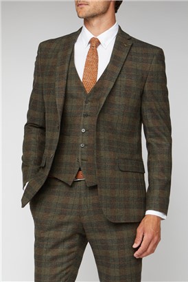  Green Tweed Heritage Check Waistcoat