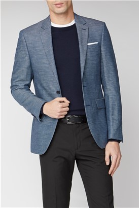 Two Tone Dobby Slim Fit Suit Jacket