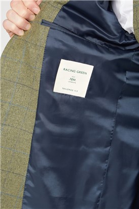  Green Heritage Check Tailored Fit Waistcoat