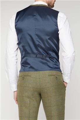  Green Heritage Check Tailored Fit Waistcoat