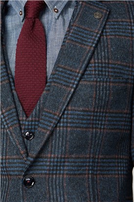  Luca Navy Check Tweed Jacket