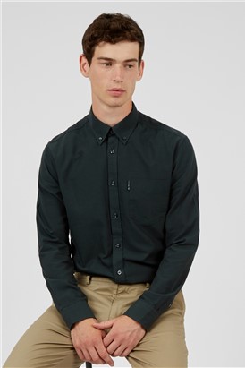  Dark Green Organic Cotton Oxford Shirt