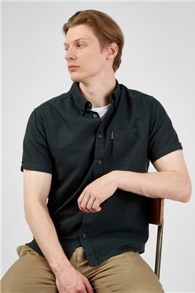  Dark Green Organic Cotton Oxford Shirt