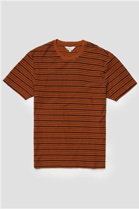  Textured Caramel Stripe T-Shirt