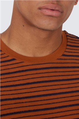  Textured Caramel Stripe T-Shirt