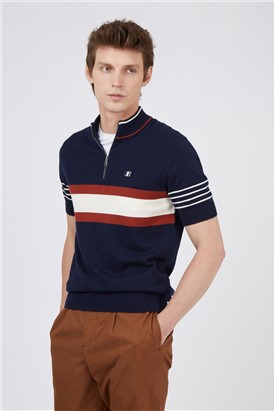  Zip Neck Polo Shirt