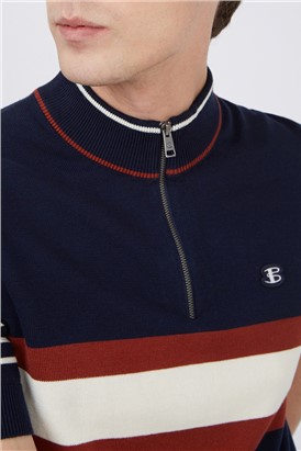  Zip Neck Polo Shirt