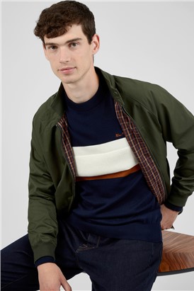  Chest Stripe Crew Neck Jumper - Marine