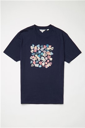  Marine Blue Vintage Plectrum T-Shirt