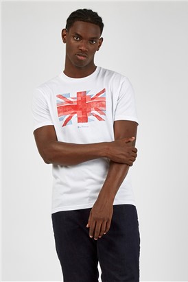  White Painted Union Jack T-Shirt