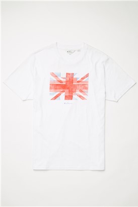  White Painted Union Jack T-Shirt