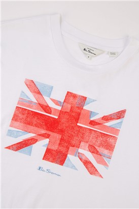  White Painted Union Jack T-Shirt