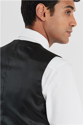  Slim Fit Black Stretch Waistcoat