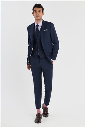  Blue Slim Fit Stretch Suit Jacket