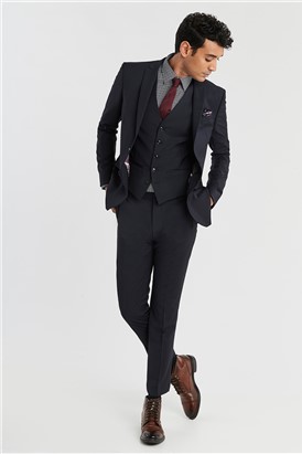  Slim Fit Navy Stretch Jacket