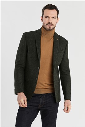  Forest Green Slim Fit Jacket