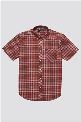  Regular Fit Short Sleeve Check Shirt