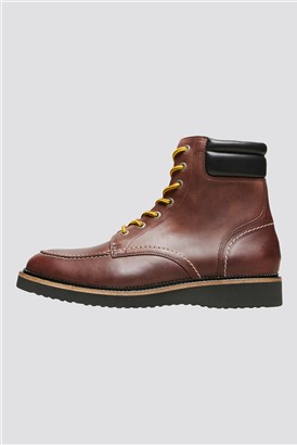  Lace Up Boot in Brown Leather