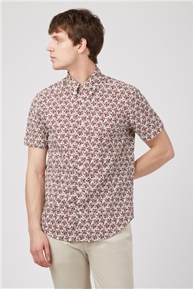  Regular Fit Retro Print Shirt