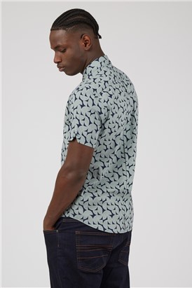  Regular Fit Geometric Block Print Shirt