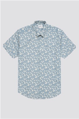  Regular Fit Geometric Block Print Shirt