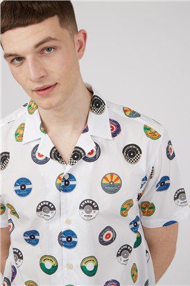   Photographic Retro Print Shirt