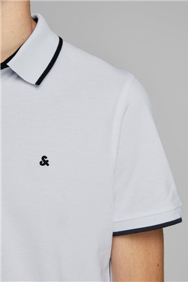 JACK & JONES White Logo Polo Shirt