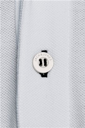 JACK & JONES White Logo Polo Shirt