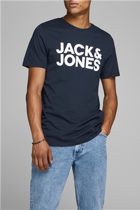 JACK & JONES Navy Graphic T-Shirt