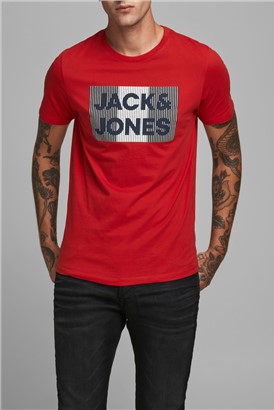 JACK & JONES Red Graphic T-Shirt