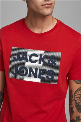 JACK & JONES Red Graphic T-Shirt