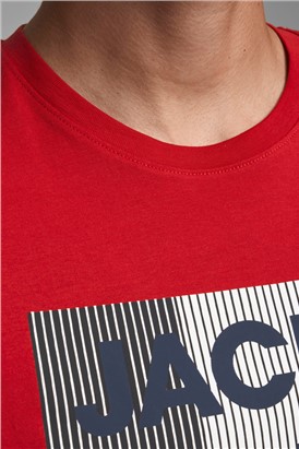 JACK & JONES Red Graphic T-Shirt