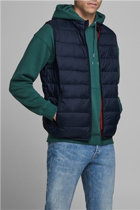 JACK & JONES Navy Puffer Gilet