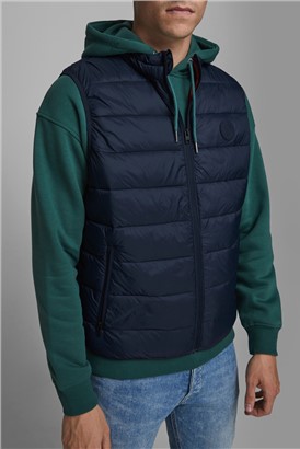 JACK & JONES Navy Puffer Gilet