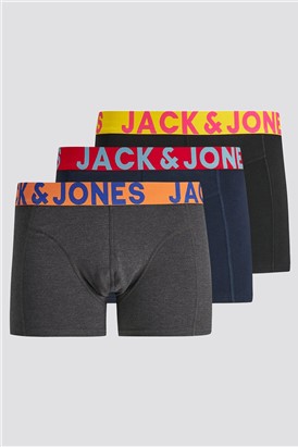 JACK & JONES 3 Pack Bright Boxer Shorts