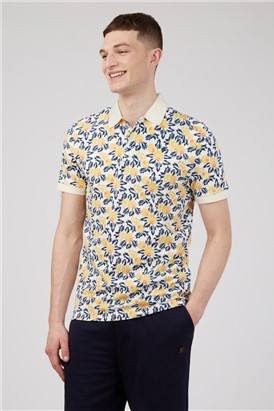  Floral Print Polo Shirt